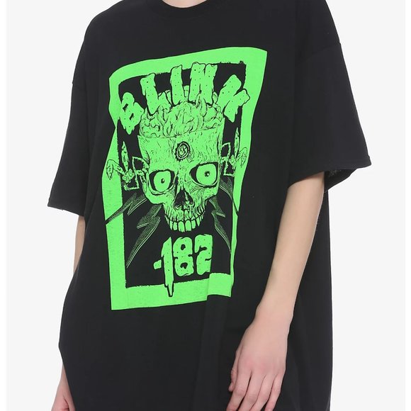 Hot Topic Tops - Blink 182 Neon Skull Tee Oversized NWT Size L/XL